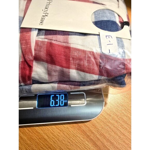 Revolve Privacy Please Dress Sz XS Emilia Mini Linen Plaid Cottagecore Patriotic - Picture 7 of 12